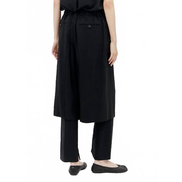 NEW ISSEY MIYAKE women's two as one pants in black - Picture 2 of 2